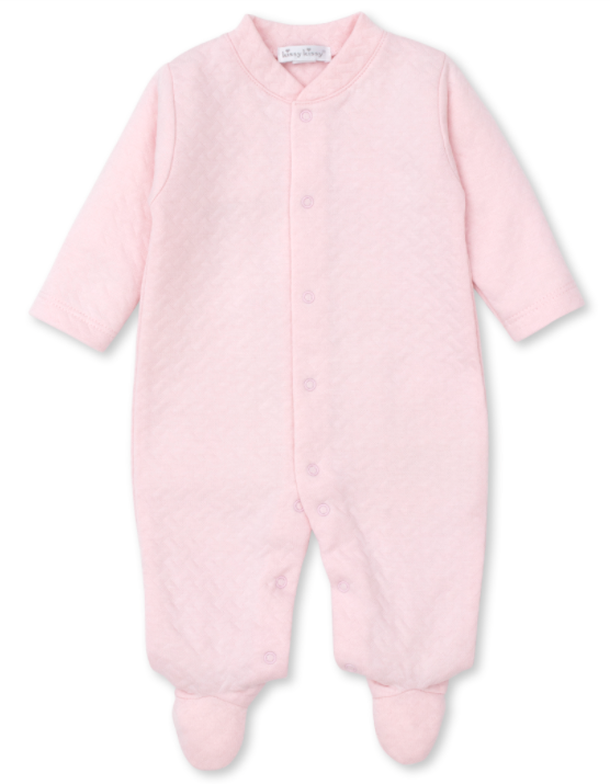 Jacquard Footie - Light Pink