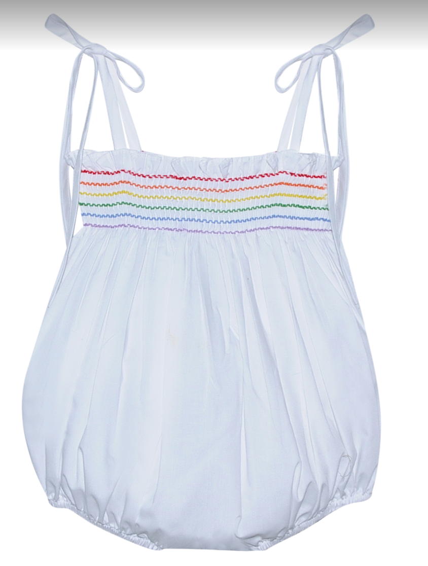 Vivian Smocked Tie Shoulder Bubble