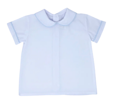 Sibley Shirt - White/Blue Pique