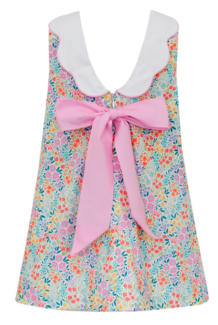 GROUP 6 - Spring Flowers Dress 3011D Scallop Collar