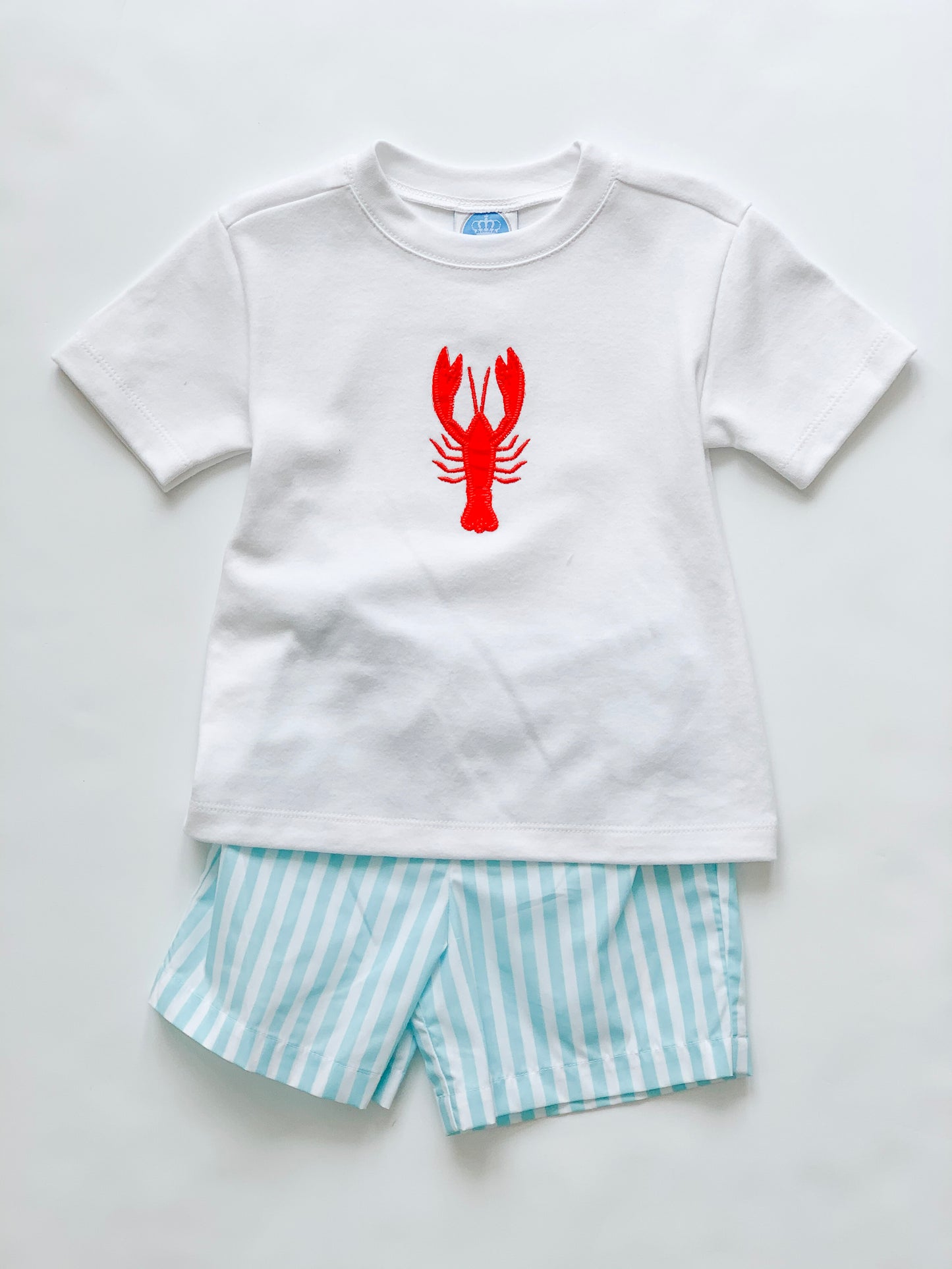 Teal Crawfish Shortset-infant