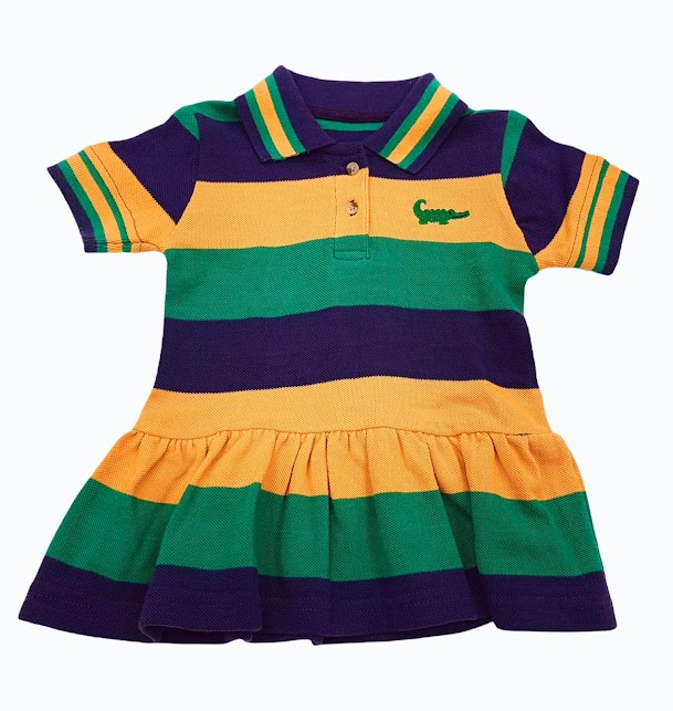 Mardi Gras SS Polo Drop Waist Dress Mignon Mardi Gras SS Polo Drop Waist Dress Mignon