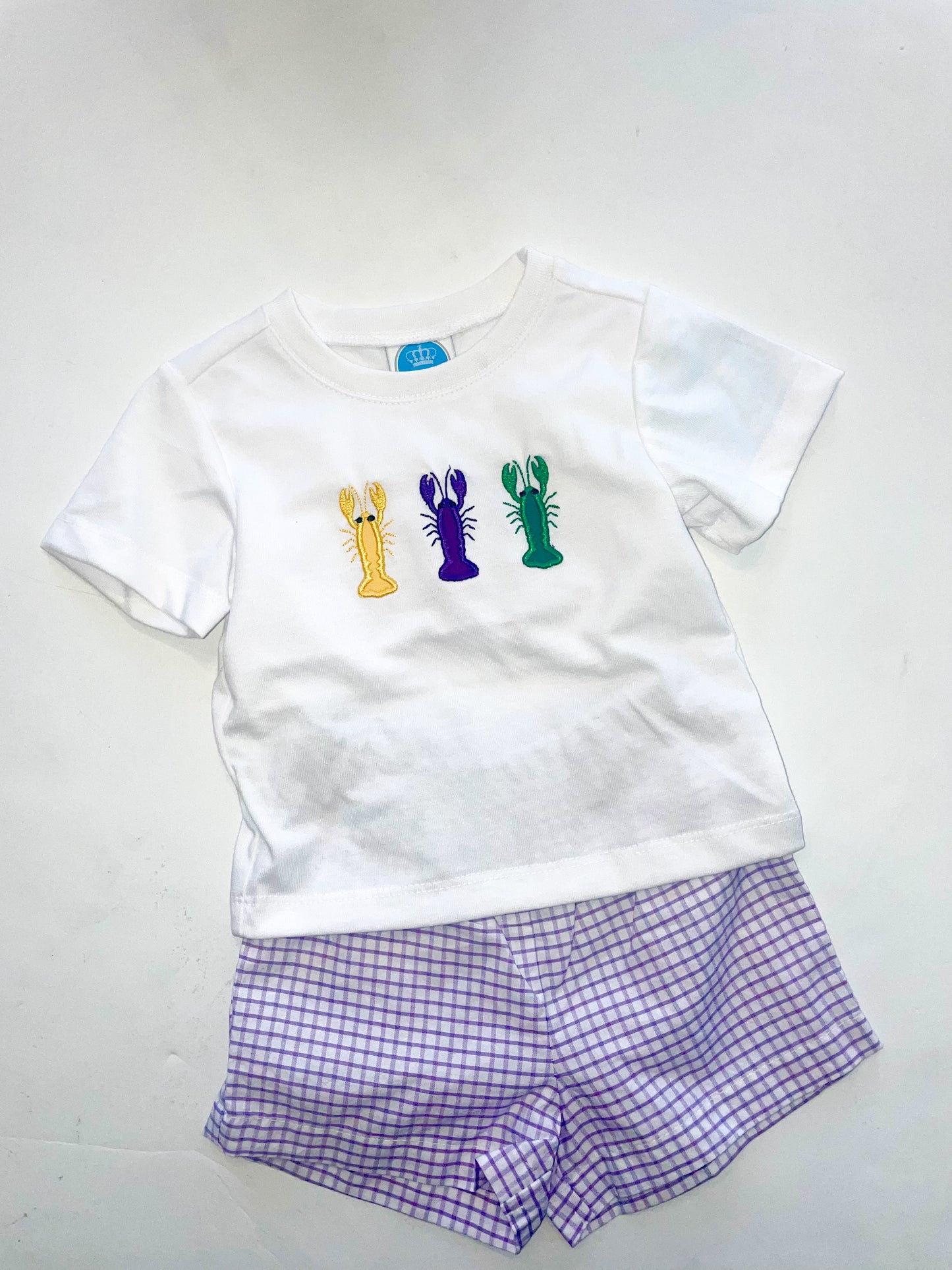 Mardi Gras Crawfish Shorts Set