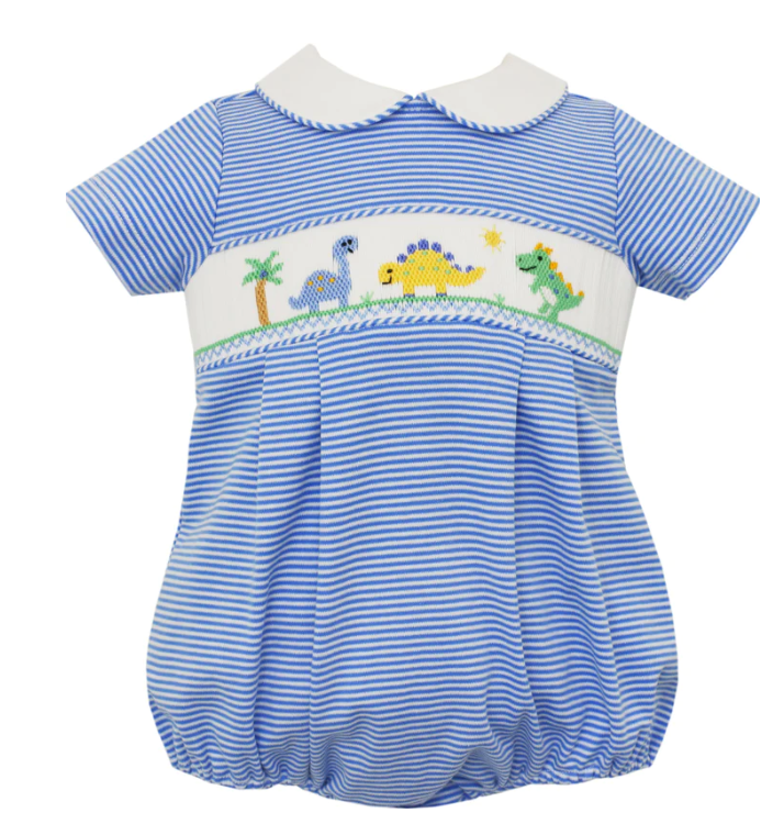 Dinos Bubble Periwinkle Blue Stripes