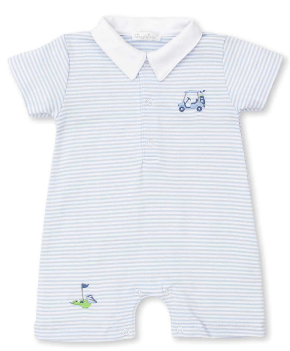 18 Holes Blue Short Playsuit