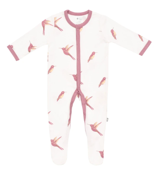 Printed Zippered Footie Hummingbird