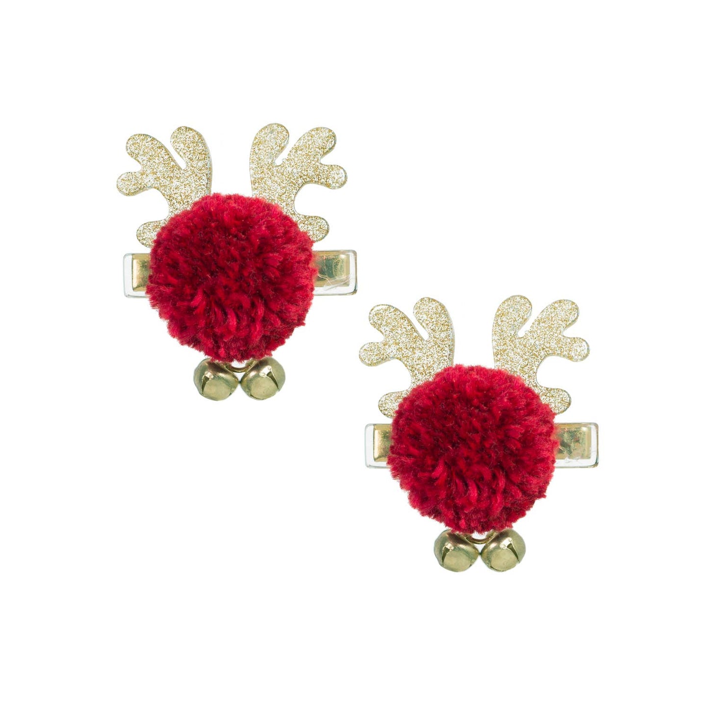 Red Reindeer Alligator Hair Clip