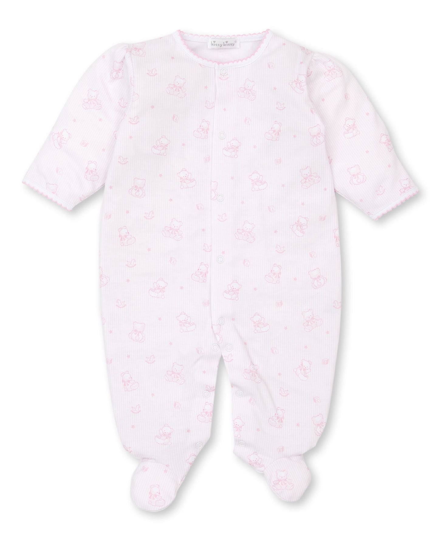 Bearly Believable Footie Pink