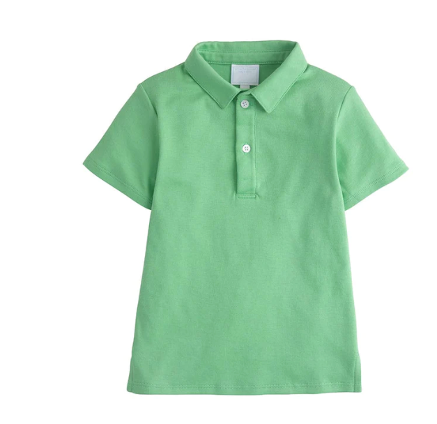 Short Sleeve Solid Polo Green
