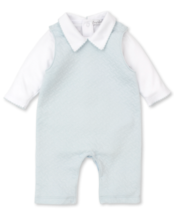 Jacquard Overall Set Light Blue