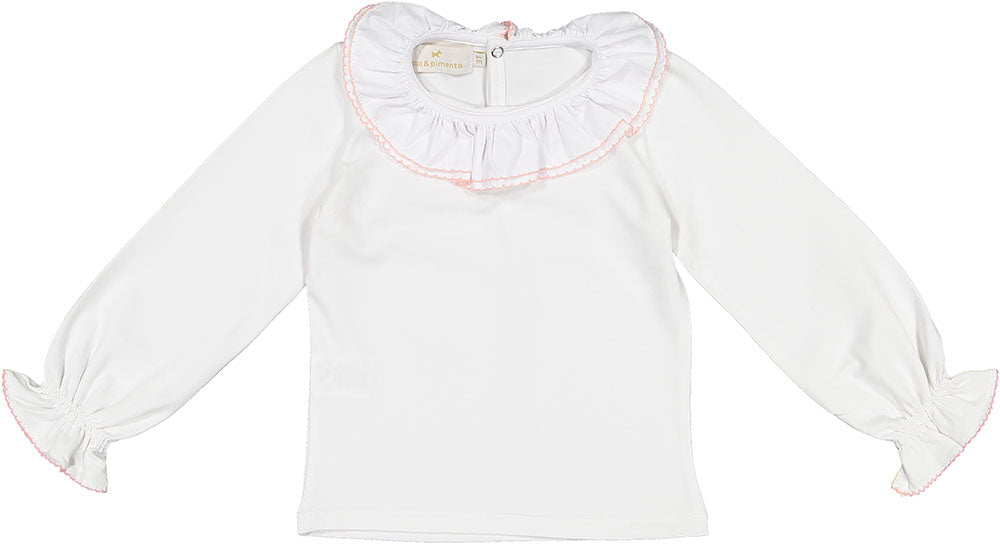 Flore Pink Trim Polo