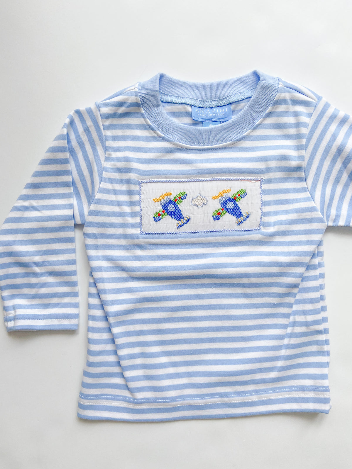 Airplanes Smocked T-Shirt 315P - 4-6 Boys