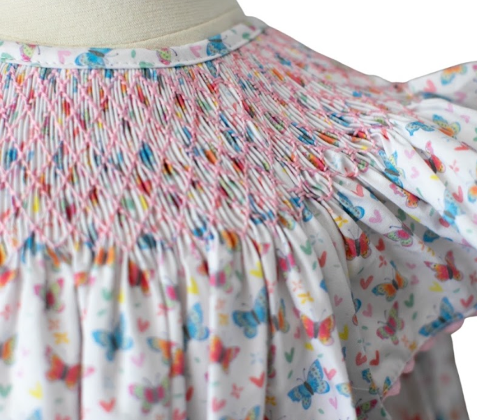 Smocked Millie Dress Bunch of Butterflies