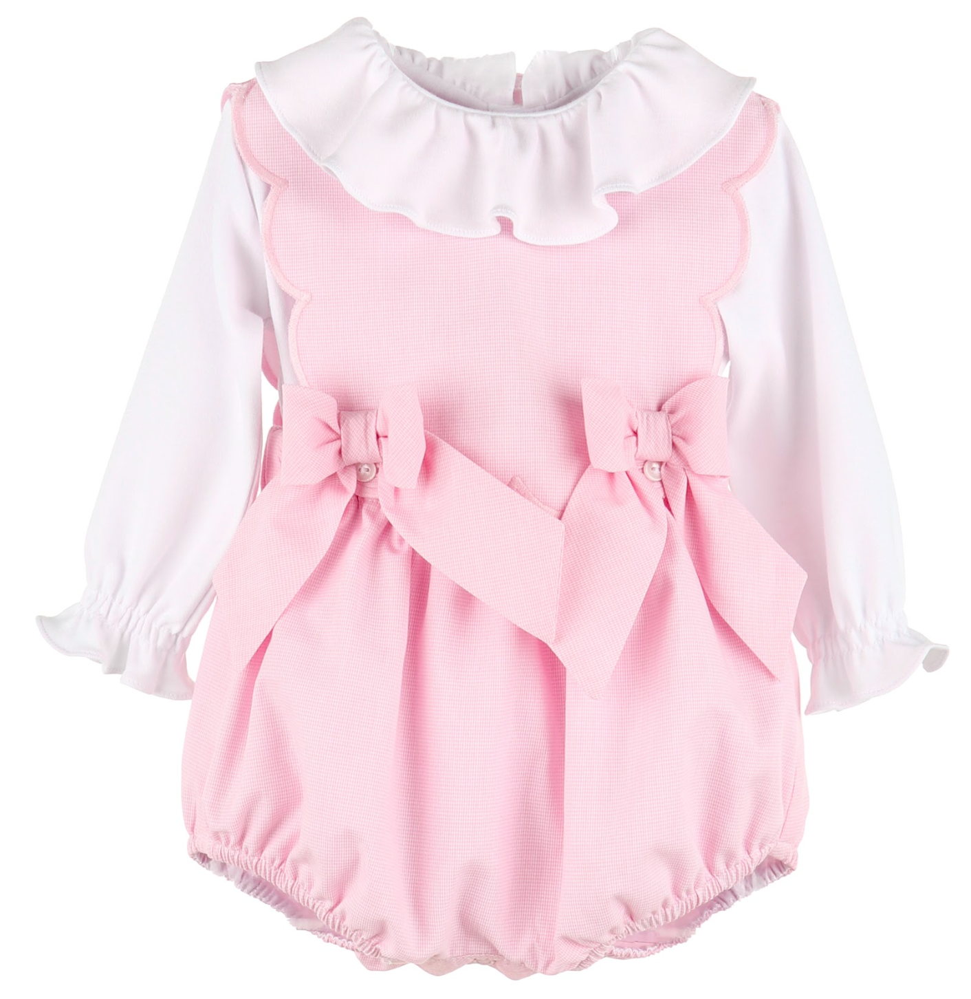 Babytooth OG Scallop Overall-Pink