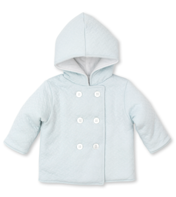 Jacquard Padded Jacket - Light Blue