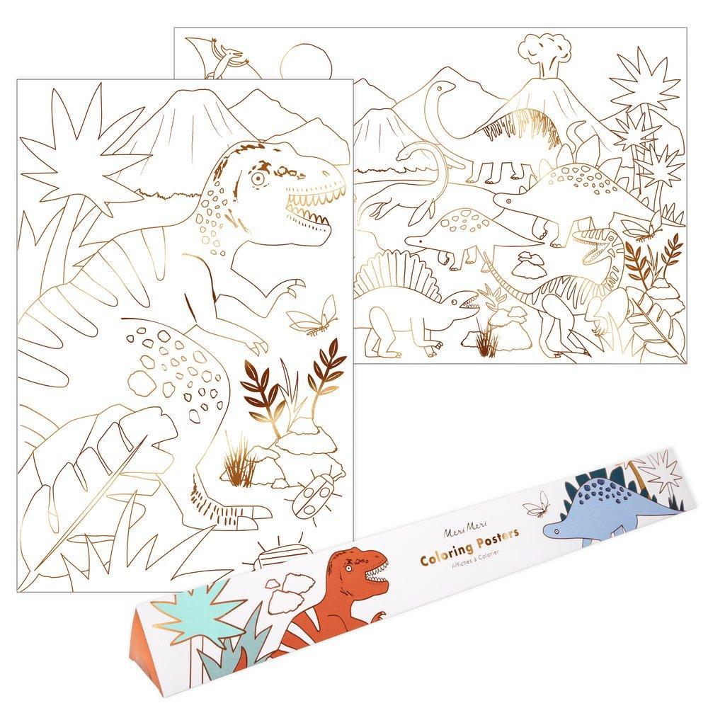 Dinosaur Kingdom Coloring Poster
