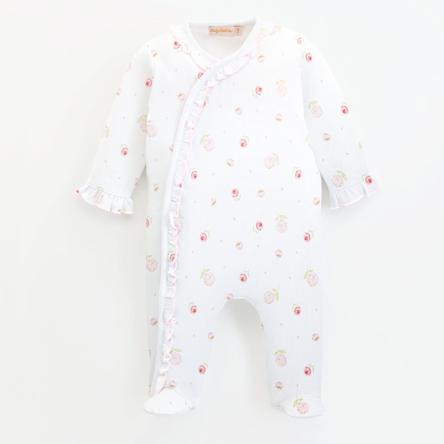 Romantic Rose Footie with Ruffle