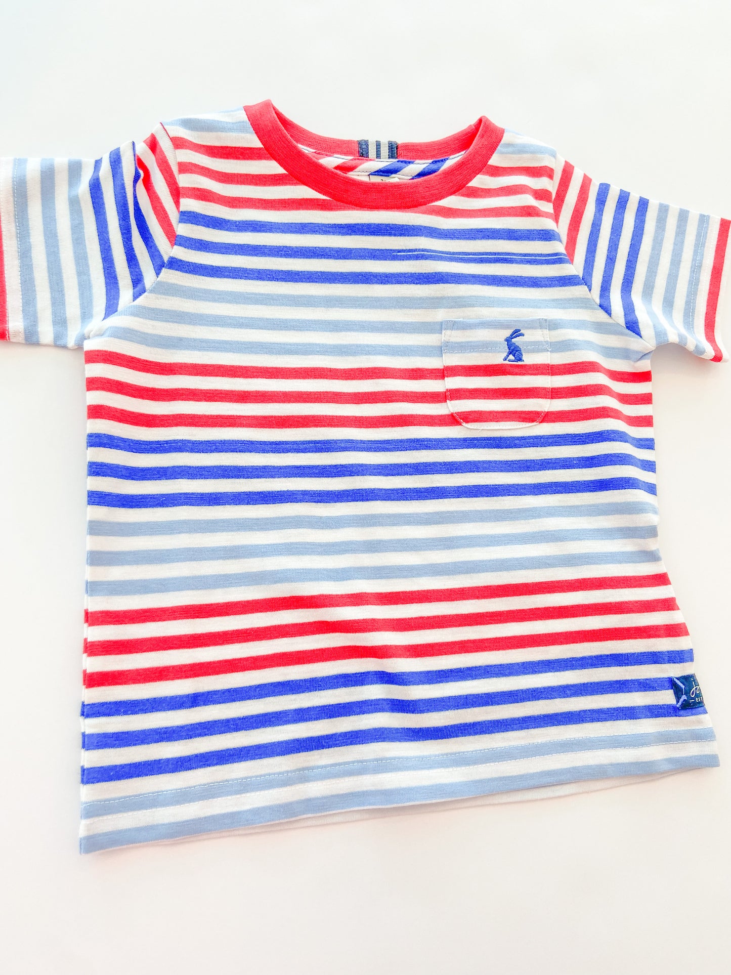 White Multi Stripe Tee