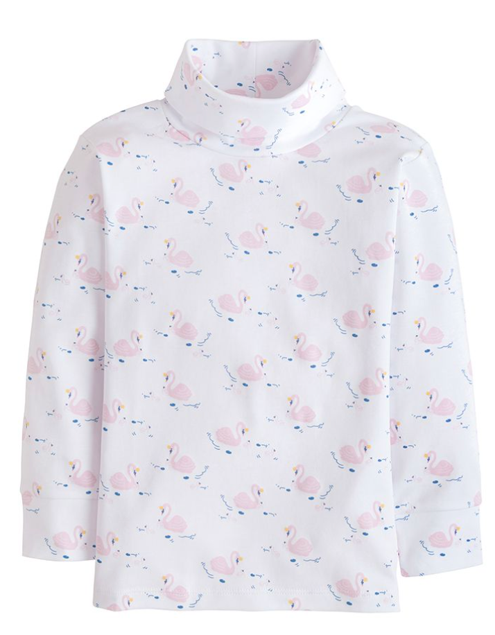 Swan Printed Turtleneck