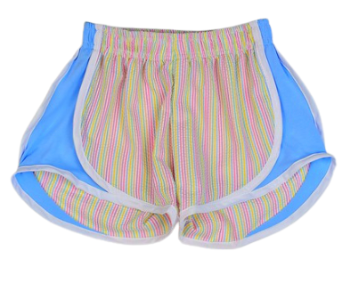 Athletic Short Multi Stripe Blue Side 47043B