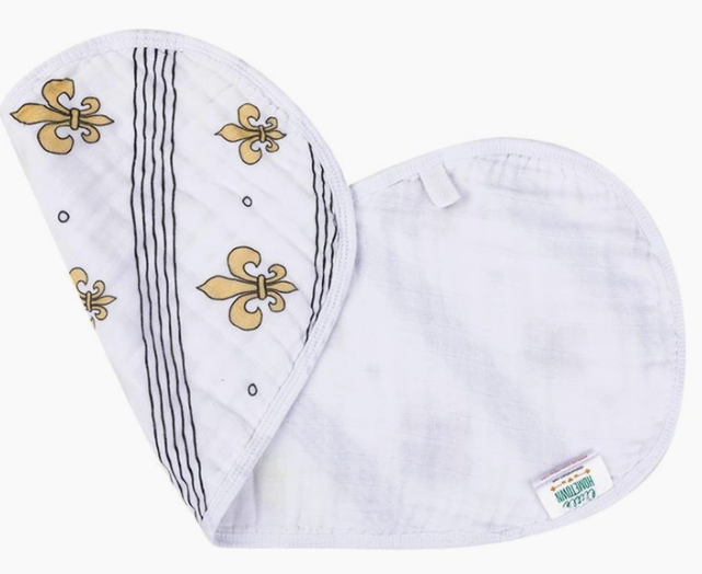 Fleur De Lis Burp and Bib
