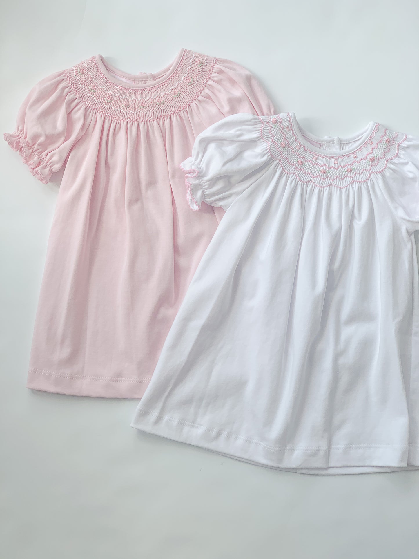 Knit Geometric Smocked Bishop Dress-Infant