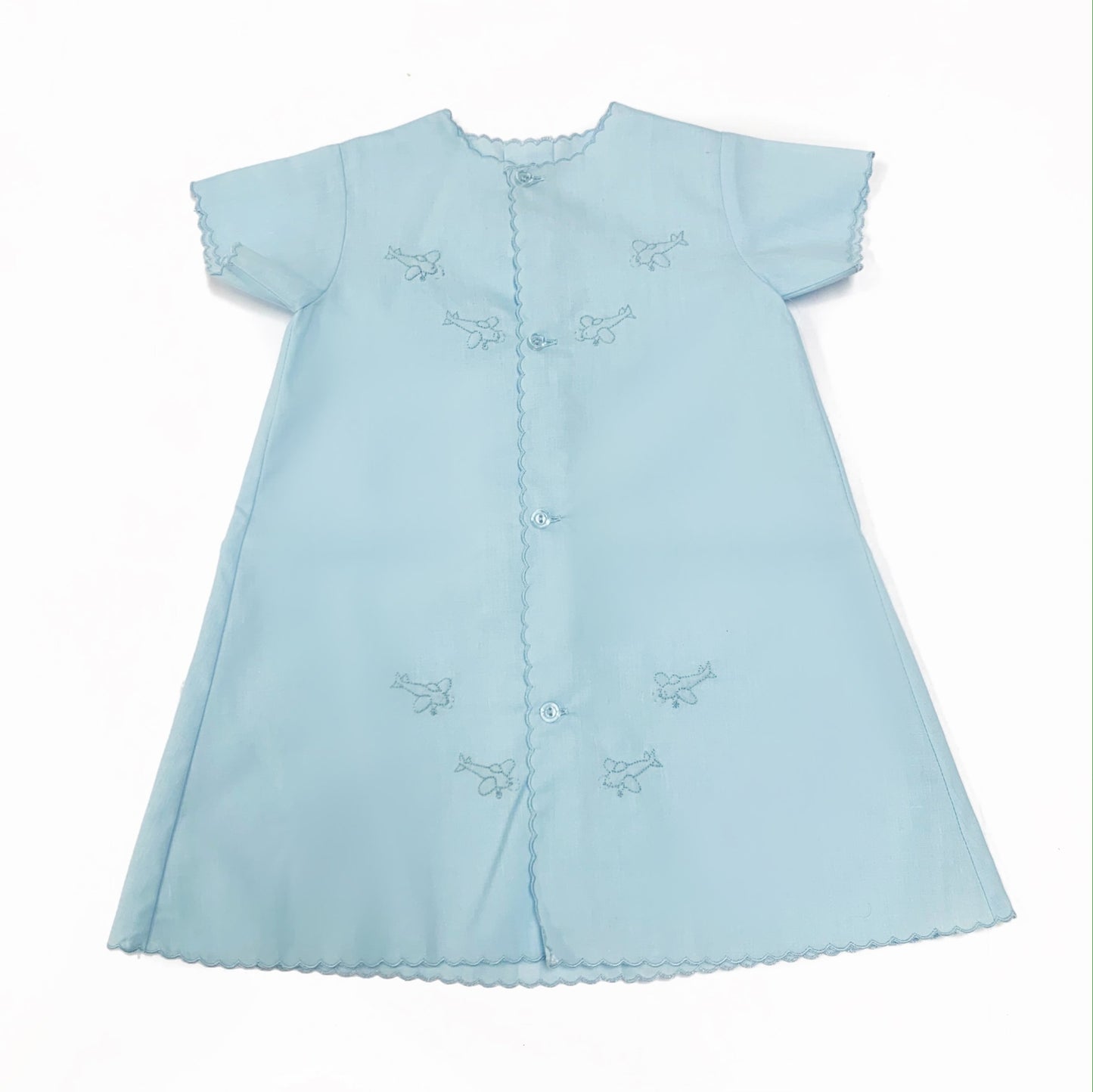 Blue Scalloped Airplane Day Gown