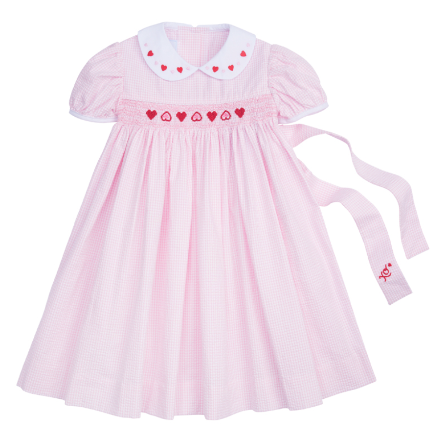 Heart Smocked Peter Pan Dress