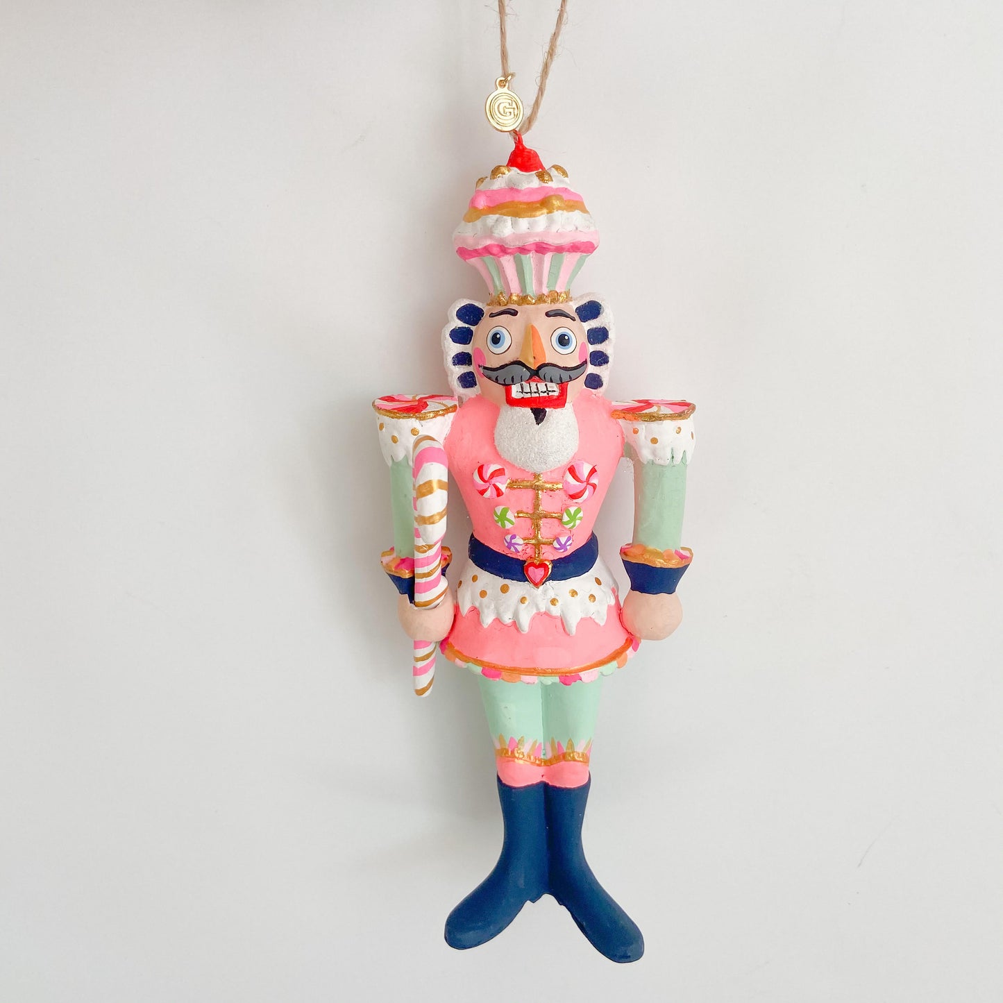 Gold Colonel Cupcake Ornament