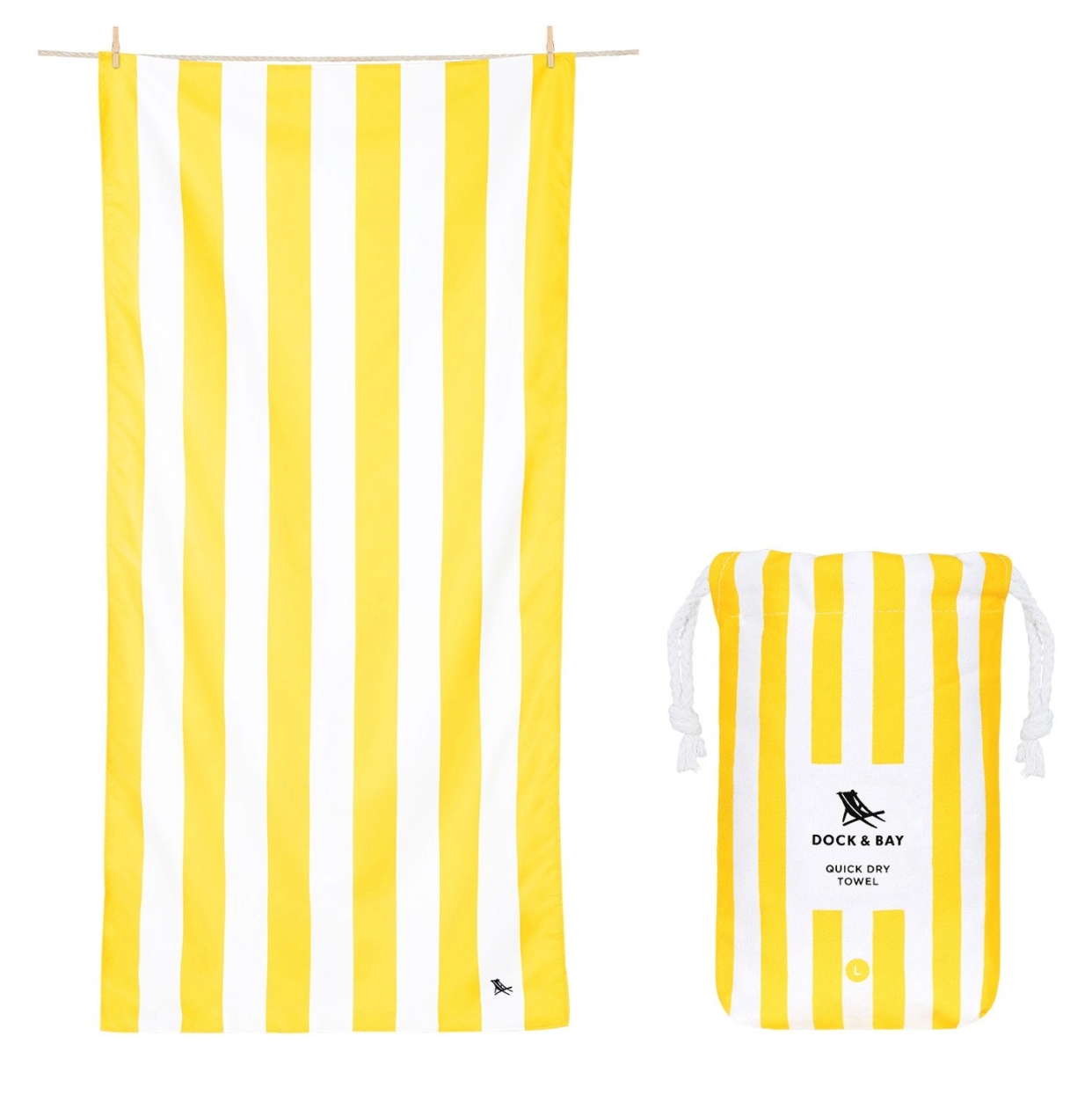 Dock & Bay Quick Dry Towel - Cabana - Boracay Yellow