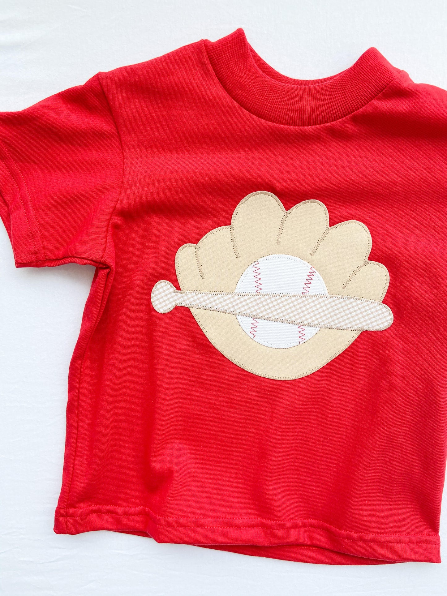 Red Baseball Tee