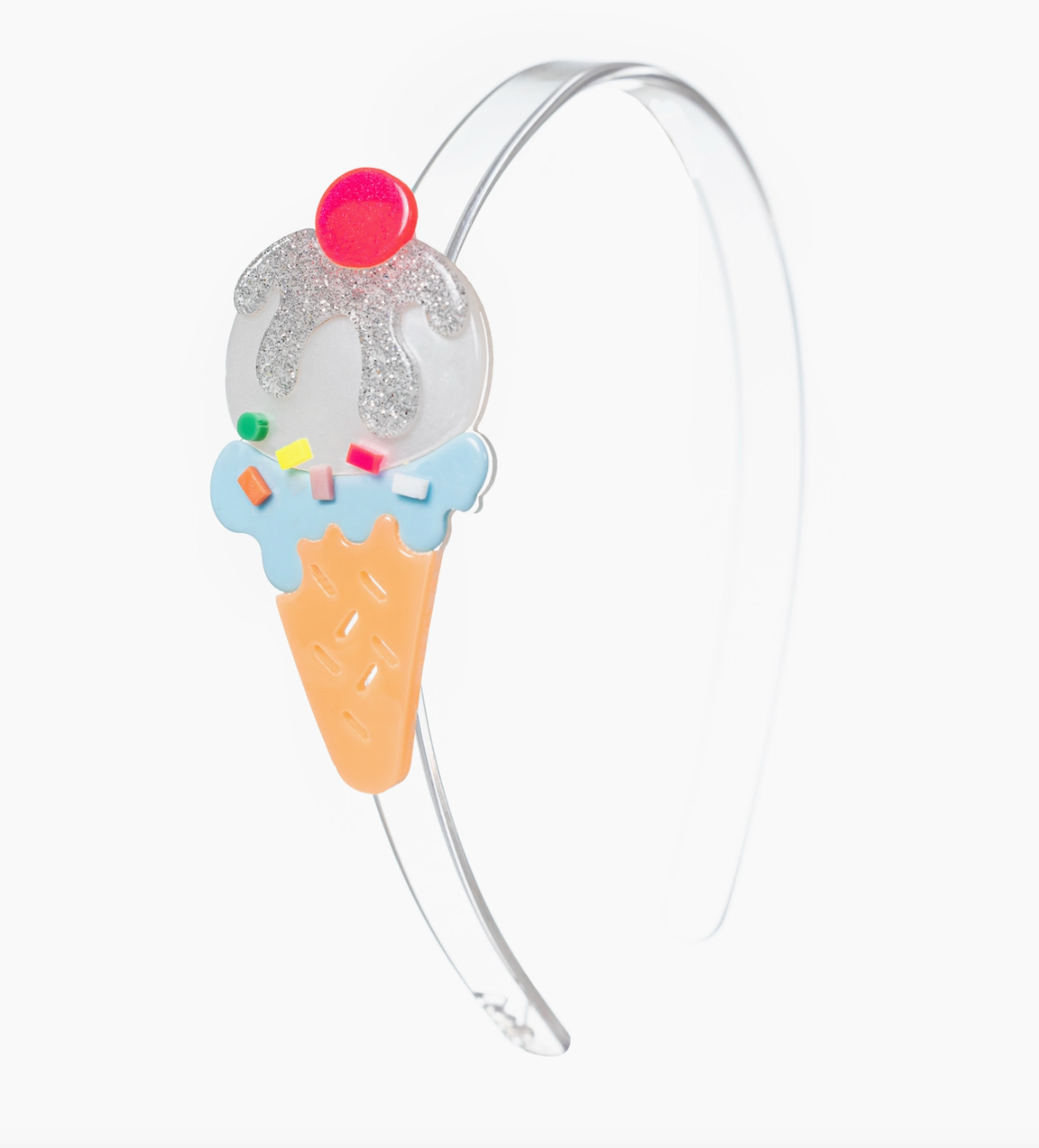 Ice Cream Sundae Silver/Blue Headband
