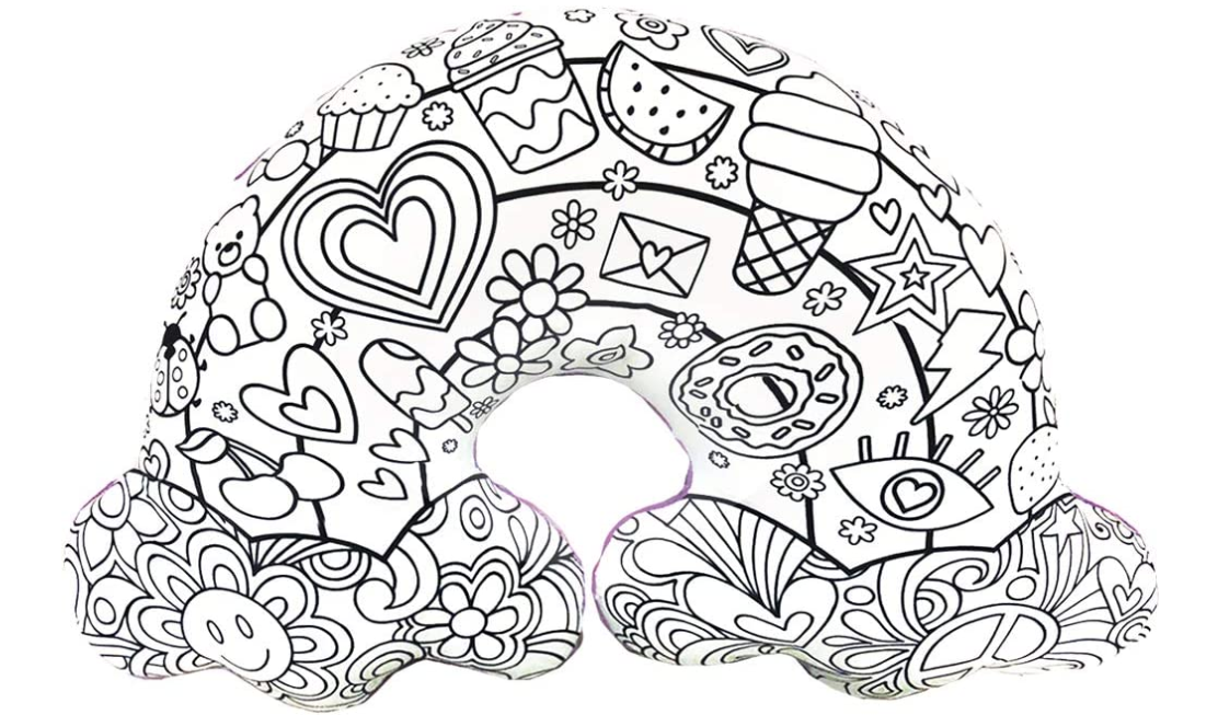 Rainbow Color Me Pillow
