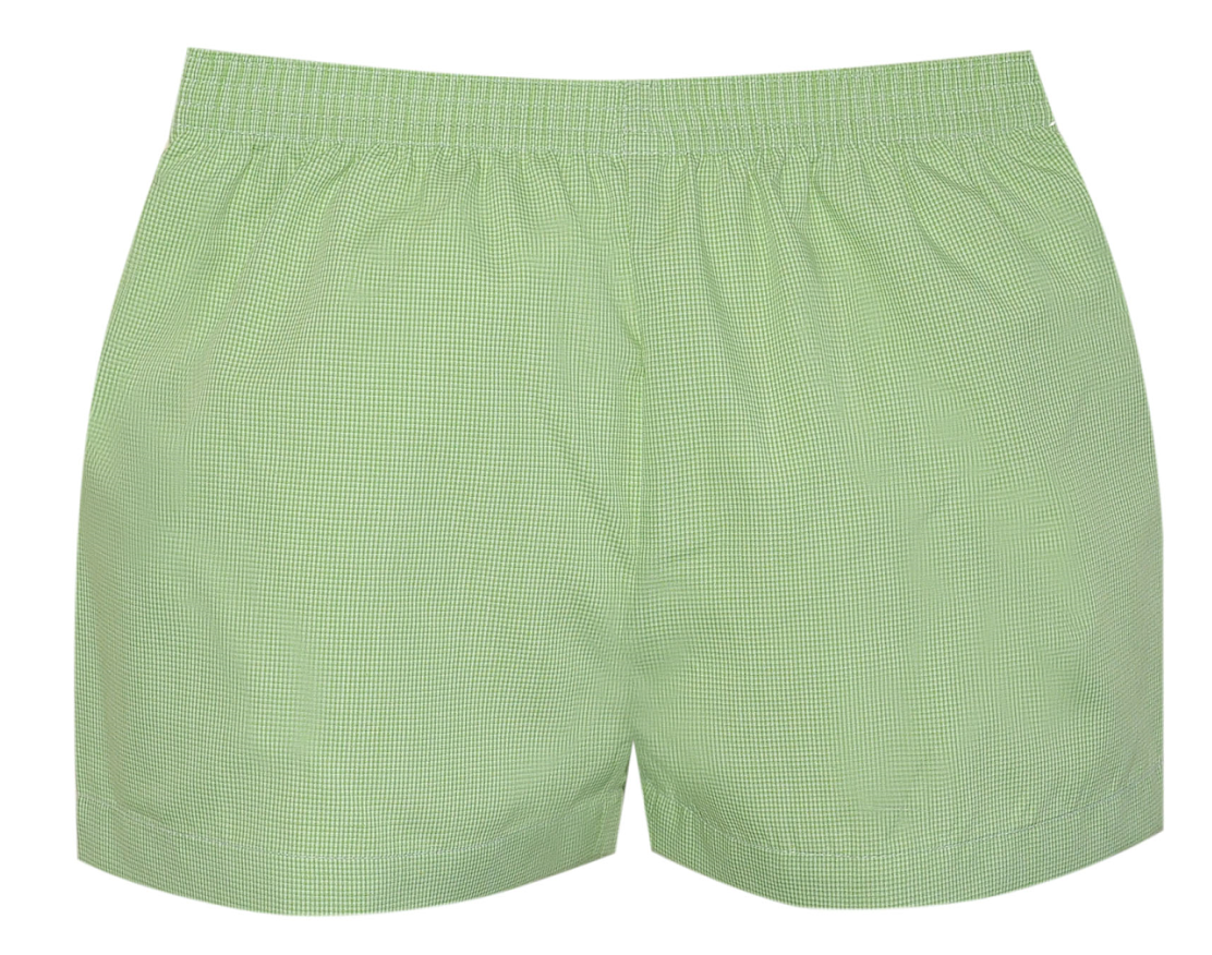 Micro Gingham Bennett Short Lime Green