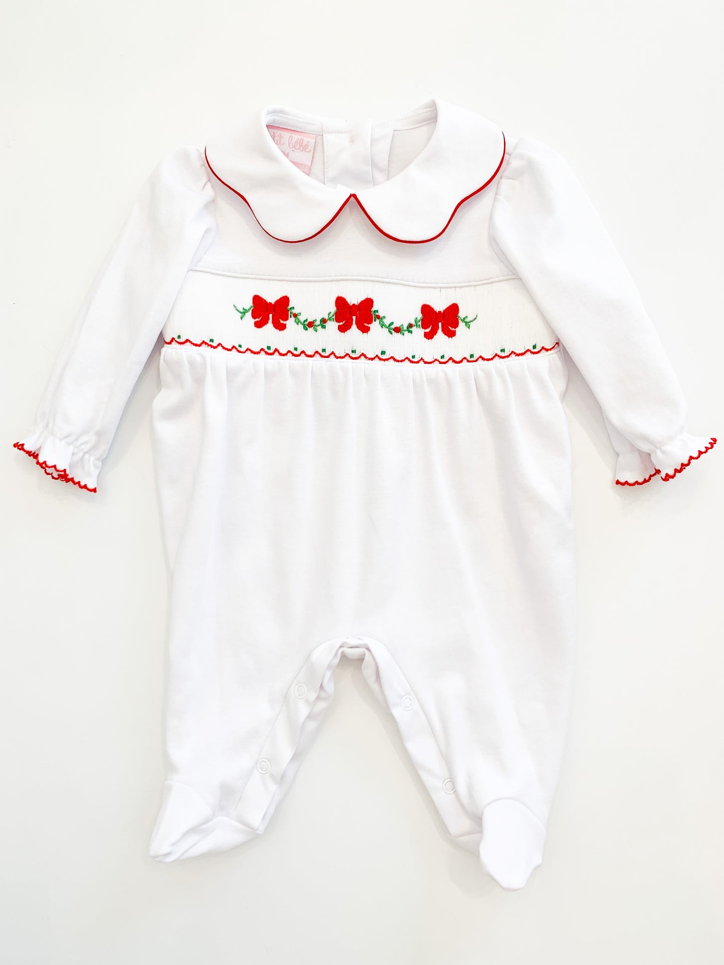 Red Bows Girl Footie
