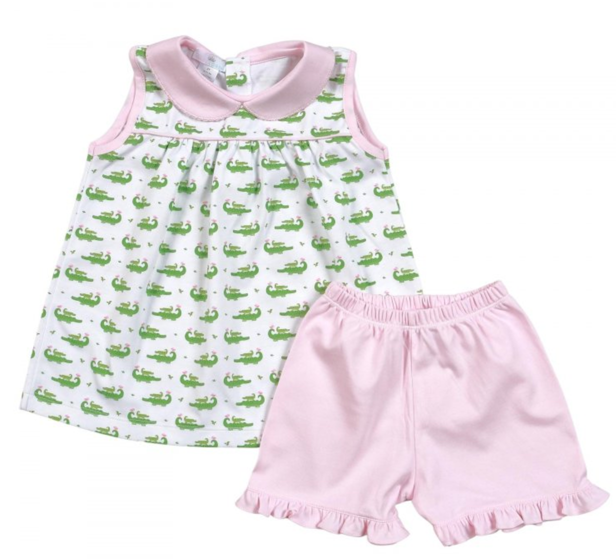 Pink Alligator Short Set
