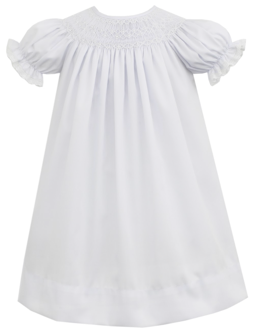 Group 1 White Pique Bishop Dress 3000A