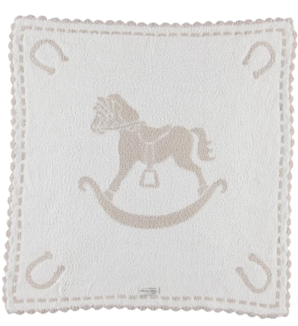 CozyChic Scalloped Receiving Blanket Stone