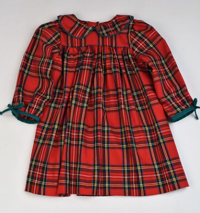 Long Sleeve Red Plaid Dress 63760