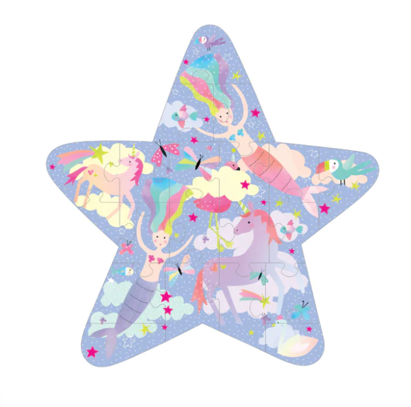 Fantasy 20 pc Star Shaped Jigsaw with Shaped Box