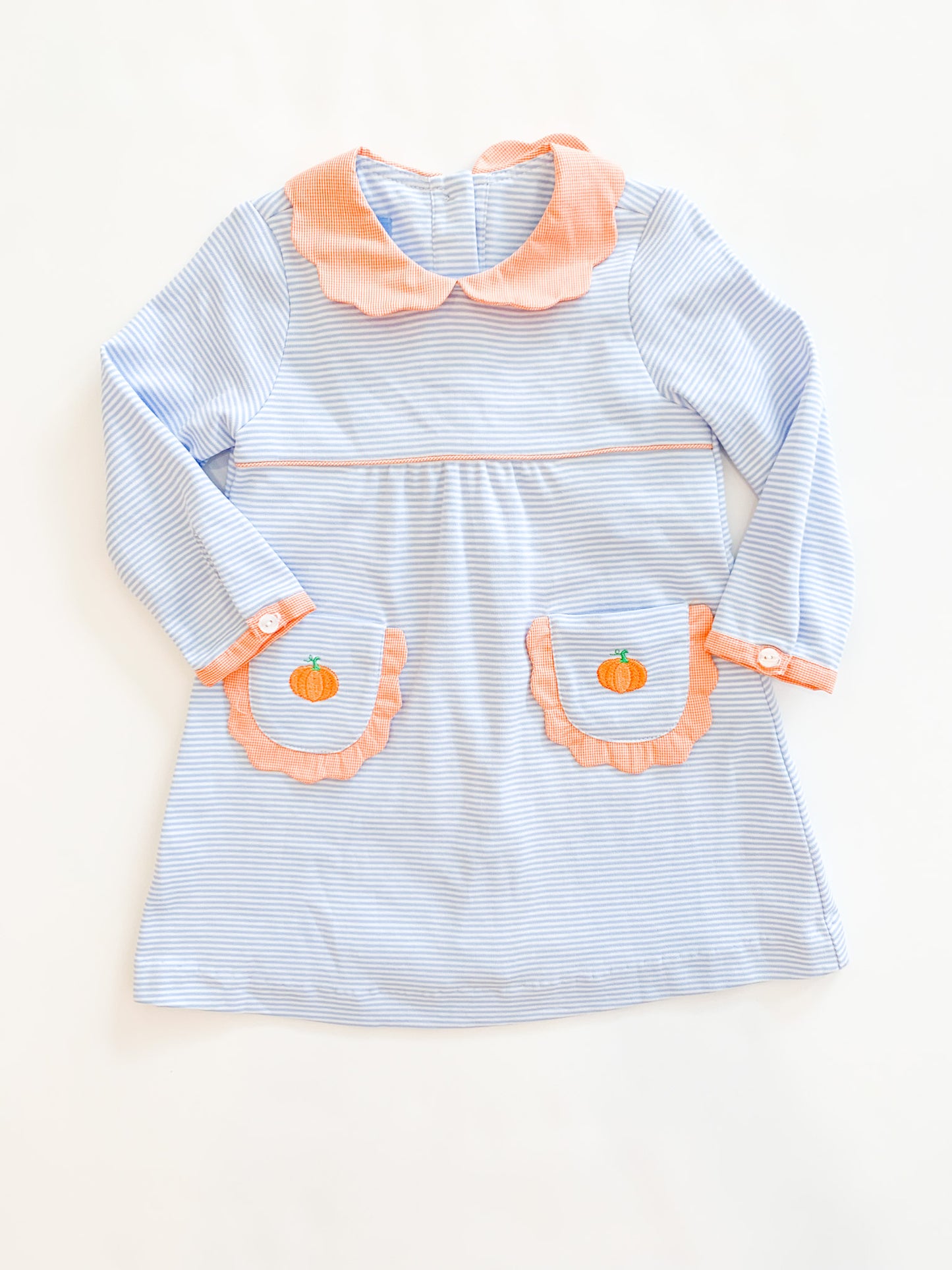 Pumpkin Dress Scallop Pockets 700D