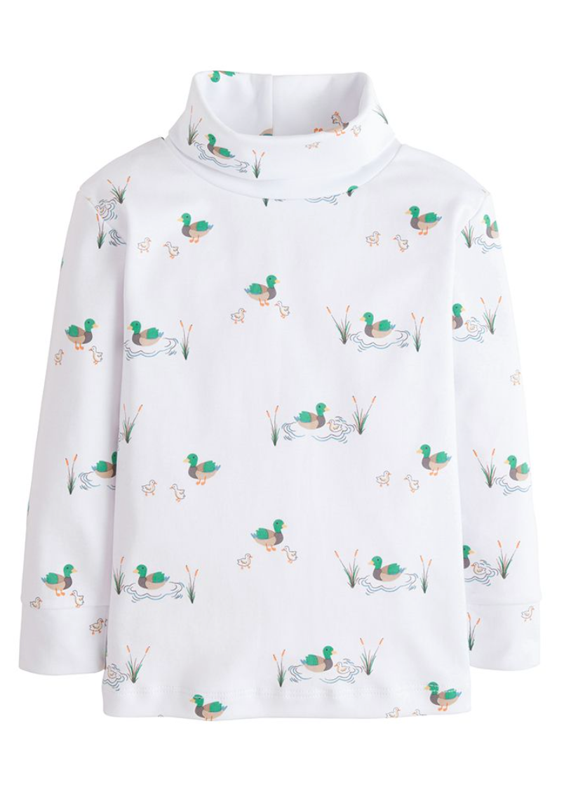 Mallard Print Turtleneck