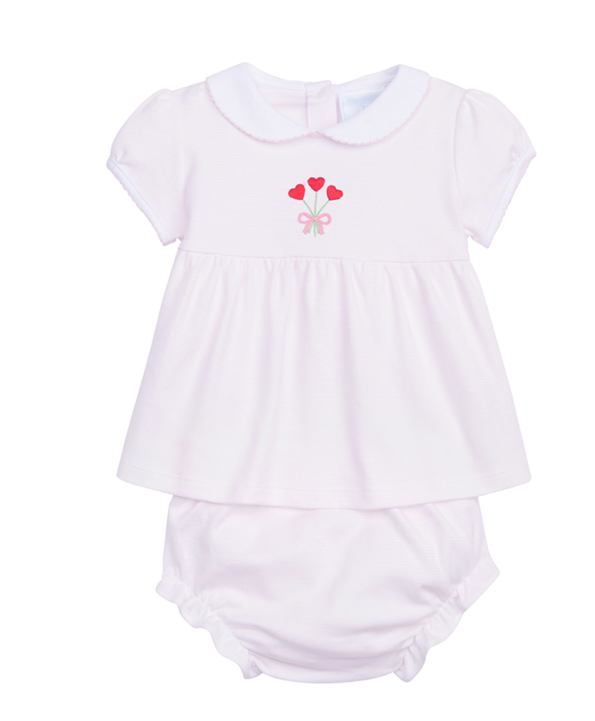 Annie Diaper Set Hearts Knit