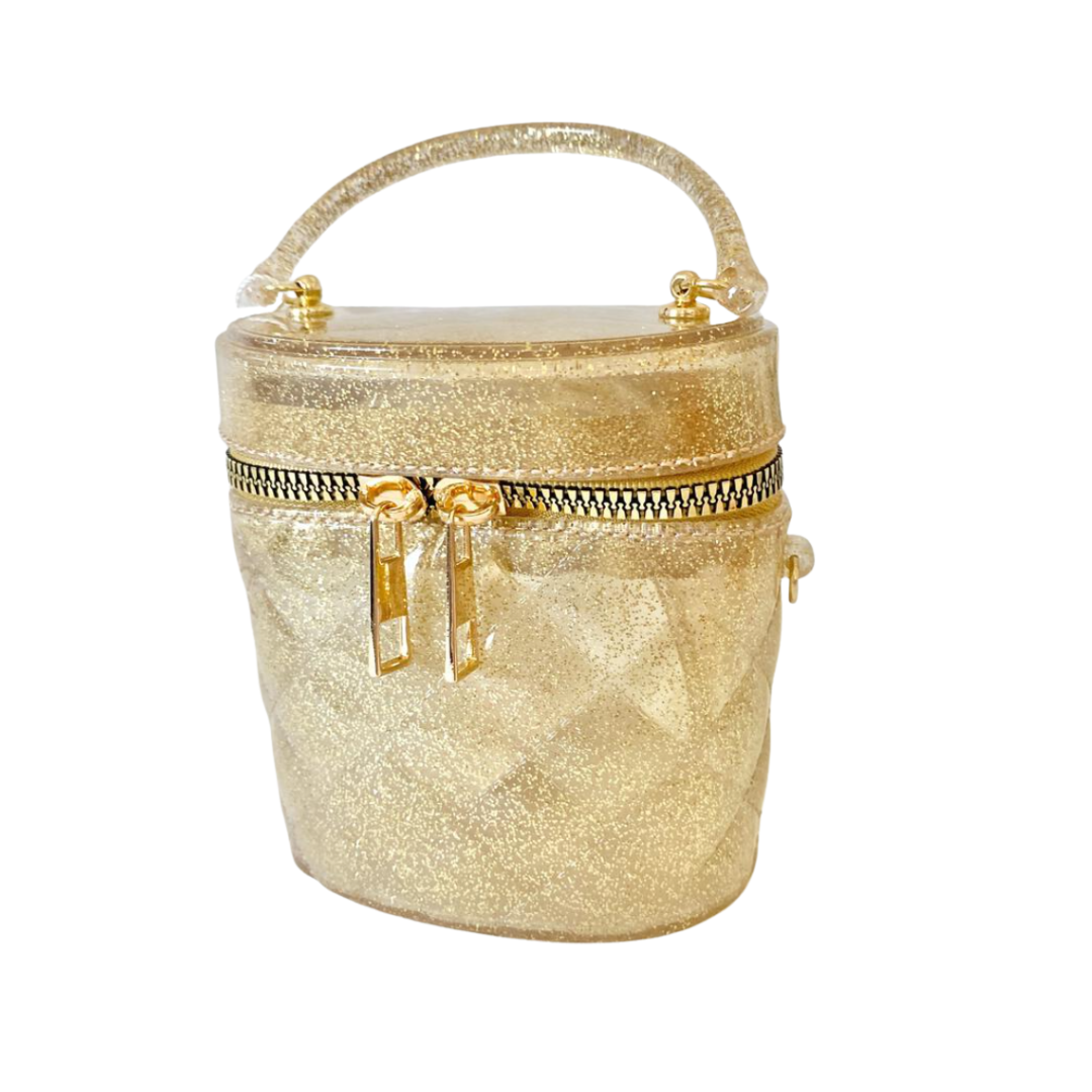 Jelly Little Bucket Crossbody - Gold