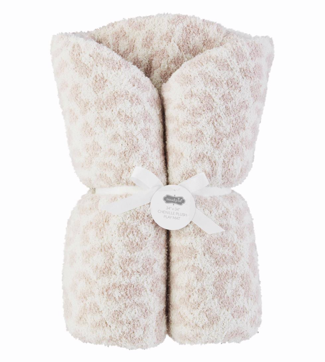 IVORY CHENILLE LEOPARD MAT