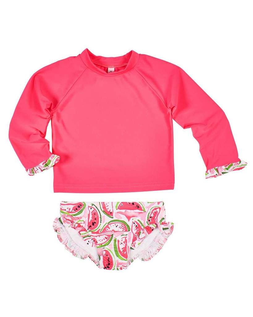 Print Mix coral 81322-Swim toddler girl