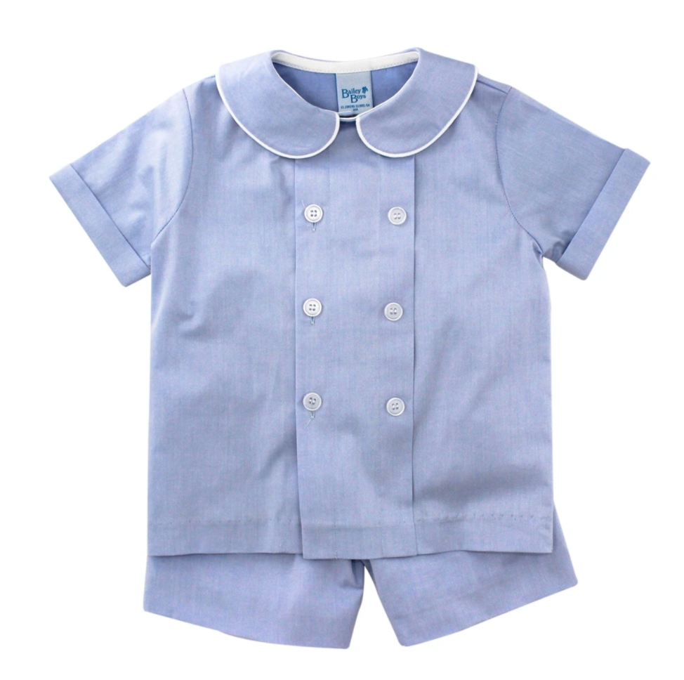 Dressy Short Set Blue Doeskin