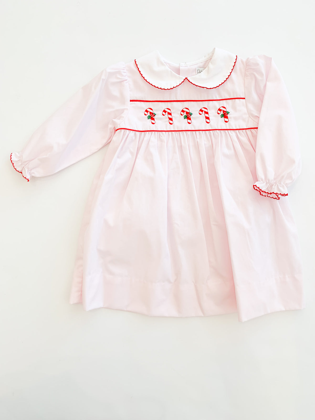Candy Cane Dress Long Sleeve Pink