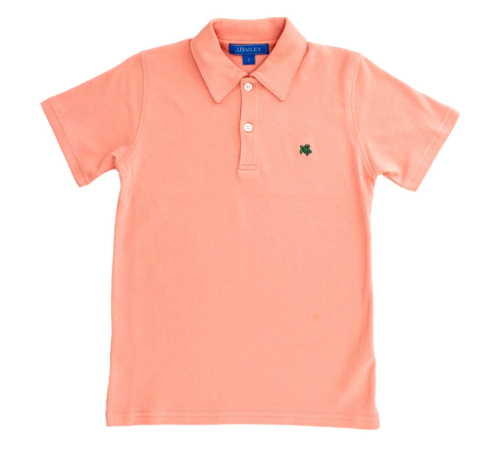 Henry Short Sleeve Polo Cantaloupe