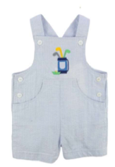 Swing Time - Check Seersucker Shortall with Golf Bag